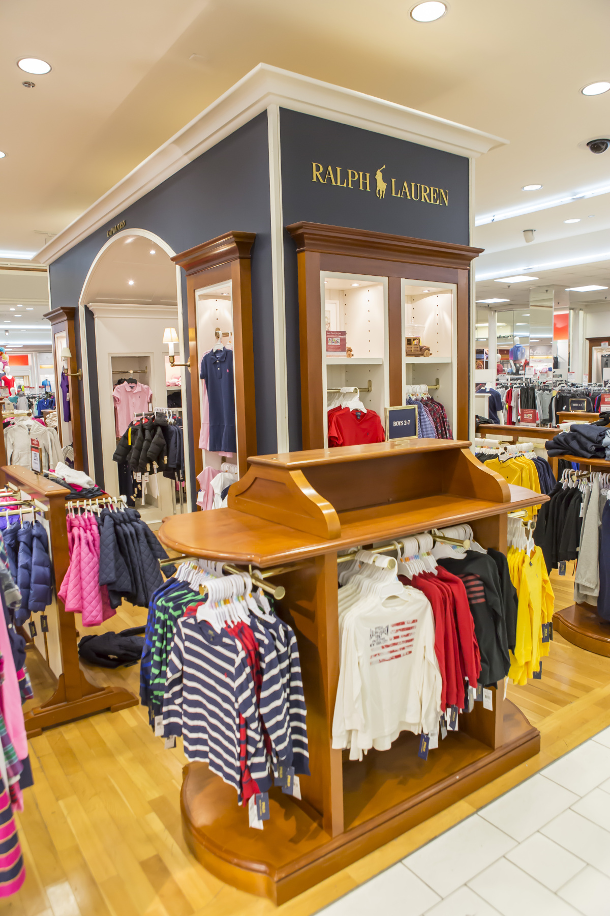 Nationwide Fixture Installations Inc Ralph Lauren Case Study Millwork Packages Shop-in-Shop Program Management Signage Custom Installation Services