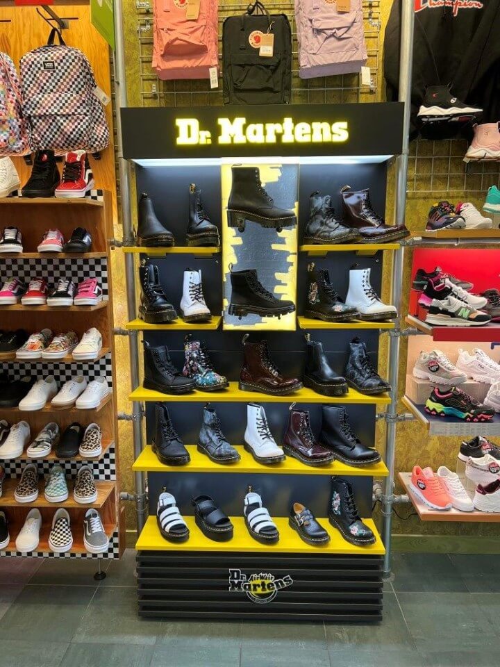 Nationwide Fixture Installations Inc Dr. Martens Case Study Millwork Packages Retail Rollouts Shop-in-Shop Custom Installation Services