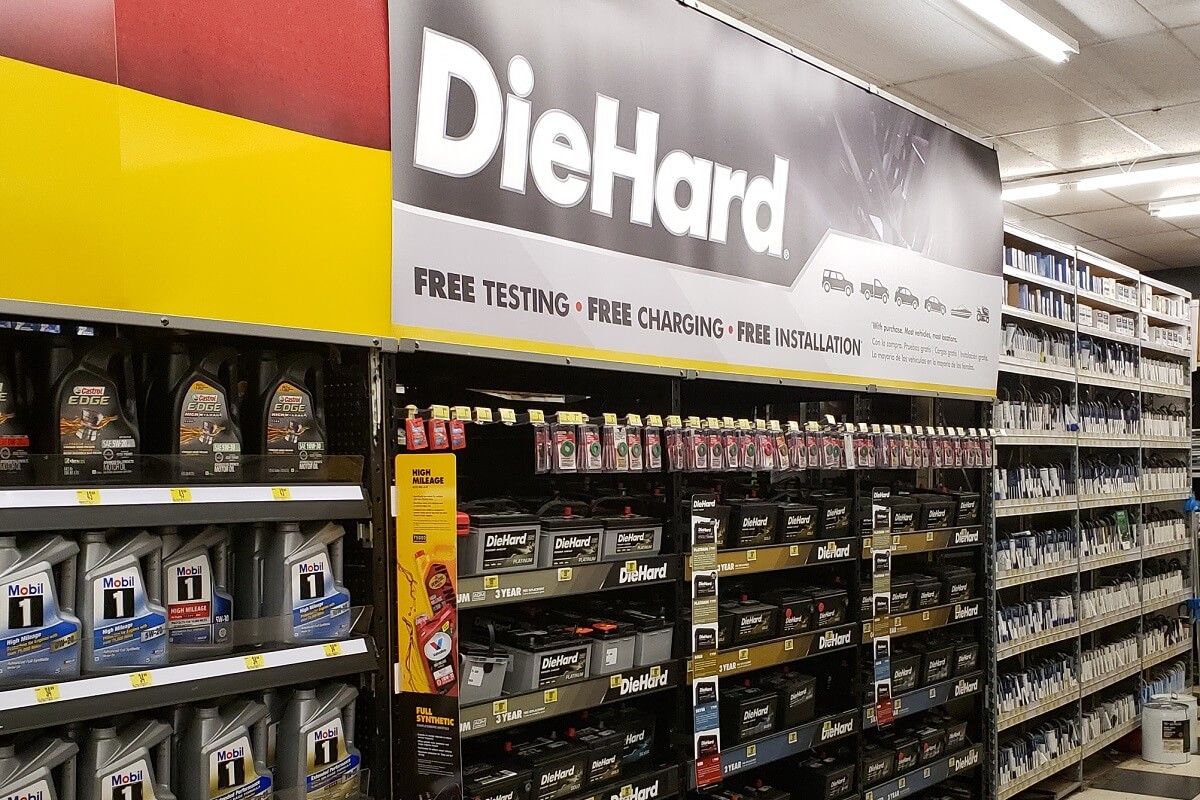 Nationwide Fixture Installations Inc DieHard Battery Case Study Shop-in-Shop Signage Program Management Custom Installation Services