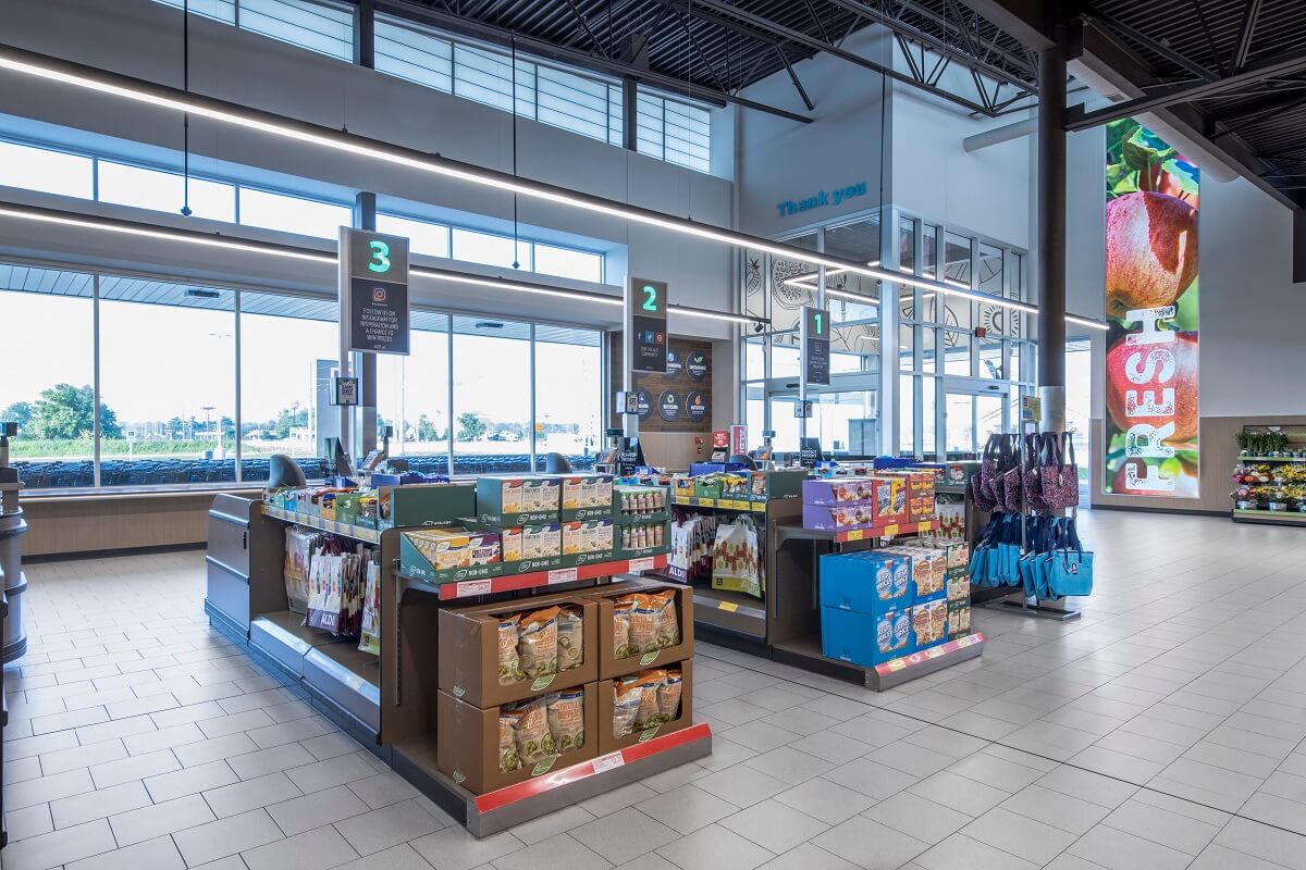 Nationwide Fixture Installations Inc ALDI Case Study New Store Installation Signage Millwork Packages Retail Rollouts Custom Installation Services