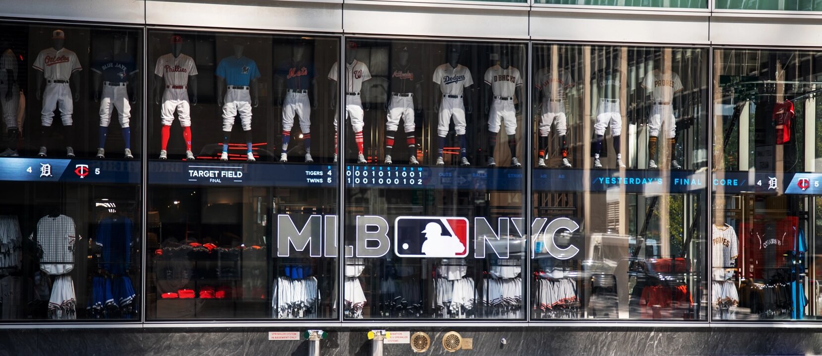 Nationwide Fixture Installations Inc MLB Flagship Store NYC Case Study Millwork Packages New Store Installation Signage Custom Installation Services