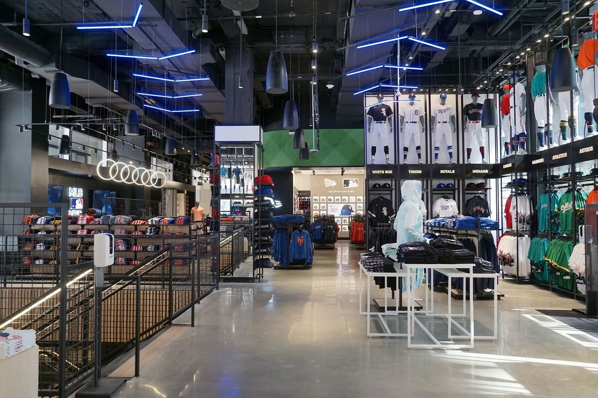 Nationwide Fixture Installations Inc MLB Flagship Store NYC Case Study Millwork Packages New Store Installation Signage Custom Installation Services