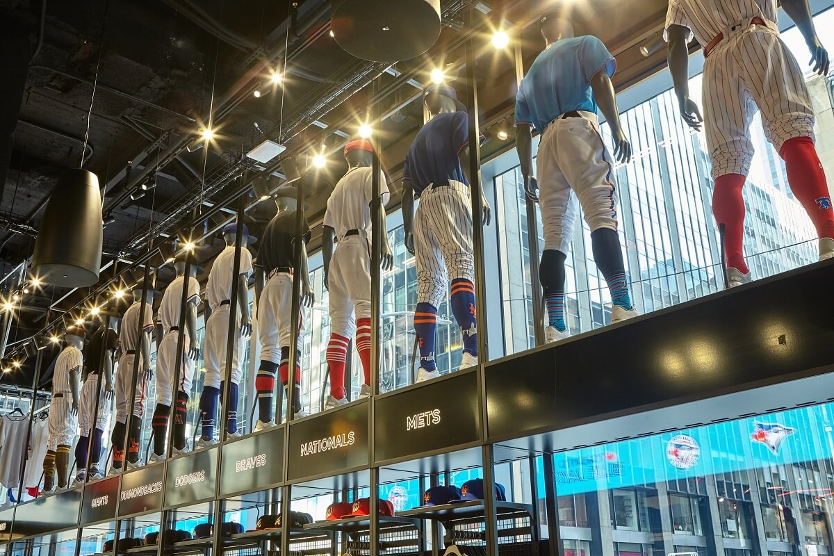 Nationwide Fixture Installations Inc MLB Flagship Store NYC Case Study Millwork Packages New Store Installation Signage Custom Installation Services