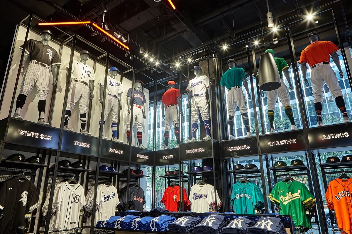 Nationwide Fixture Installations Inc MLB Flagship Store NYC Case Study Millwork Packages New Store Installation Signage Custom Installation Services