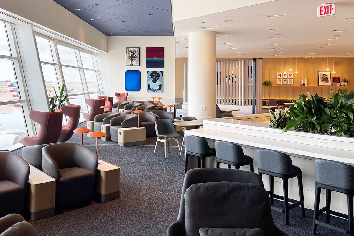 Nationwide Fixture Installations Capital One Lounge DFW Airport Case Study Millwork Packages New Store Installation