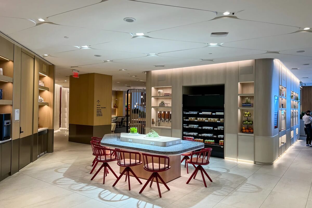 Nationwide Fixture Installations Capital One Lounge DFW Airport Case Study Millwork Packages New Store Installation