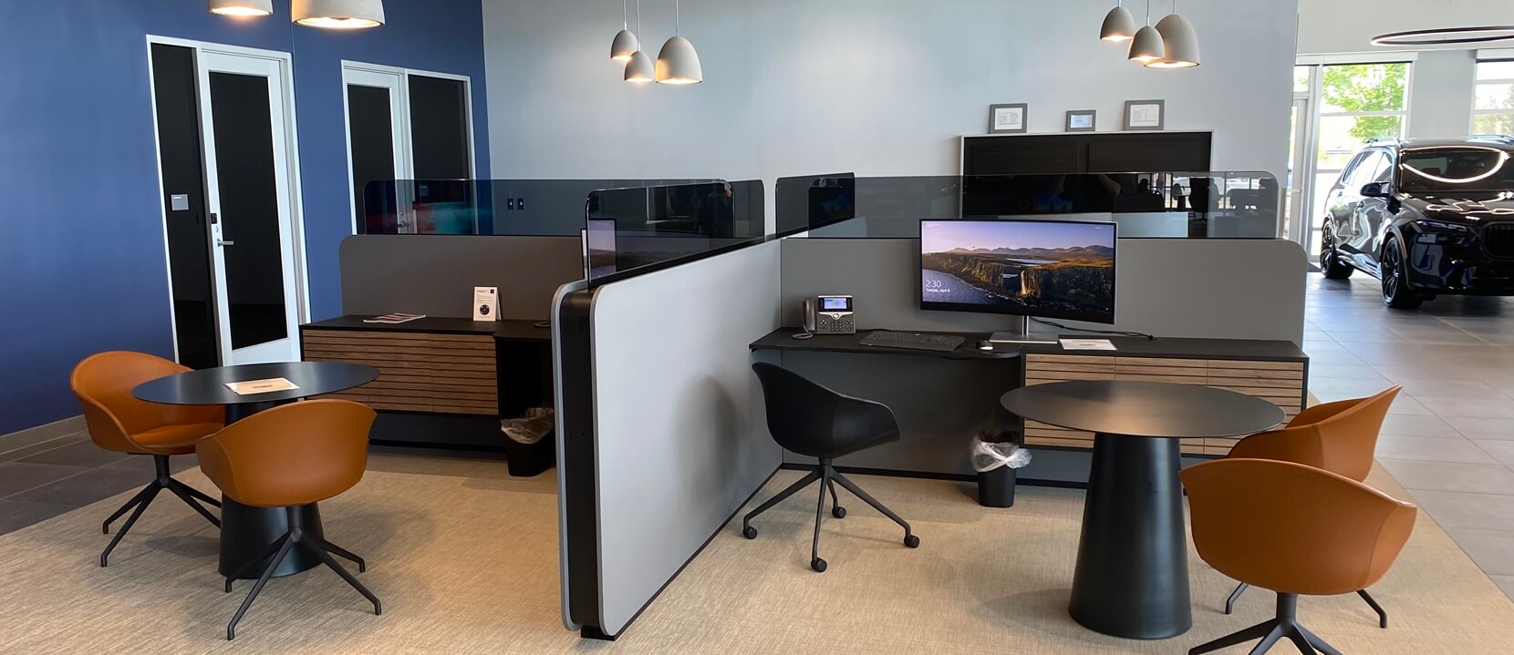 BMW custom installation by Nationwide Fixture Installations millwork and fixture install