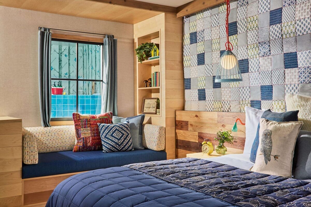 Treehouse Hotel room millwork and fixture install by Nationwide Fixture Installations